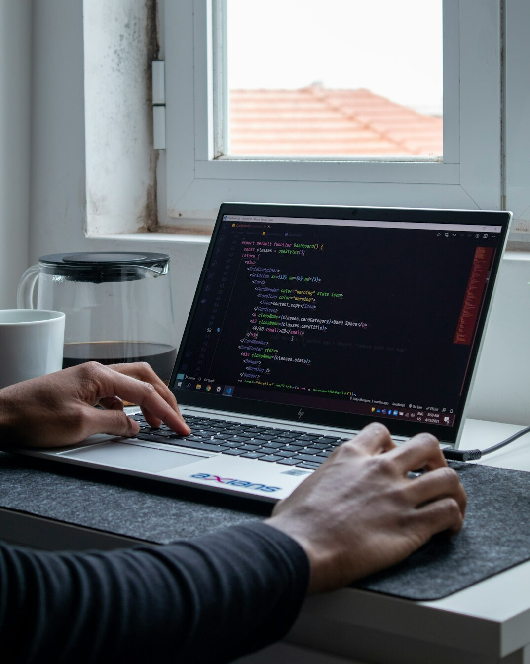programmer working on insurance code